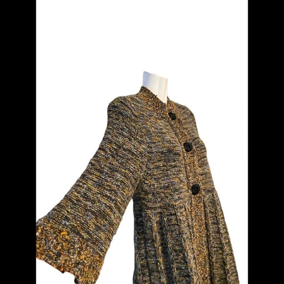 Anthropologie Curio Knit Sweater Long Line Button Up Cardigan - Picture 3 of 7